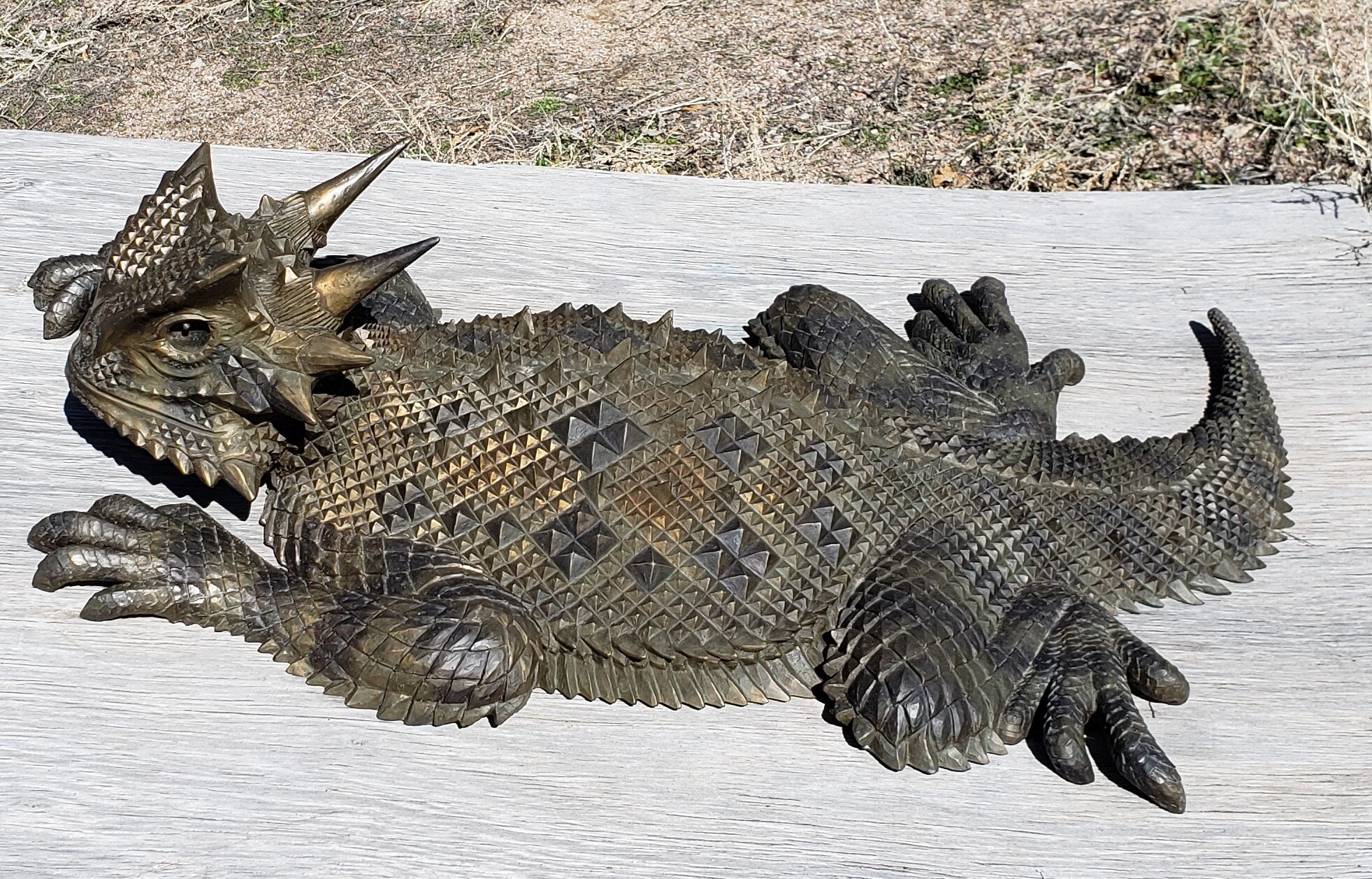 Horned Toad — metal origami